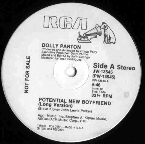 Dolly Parton : Potential New Boyfriend (12", Promo)