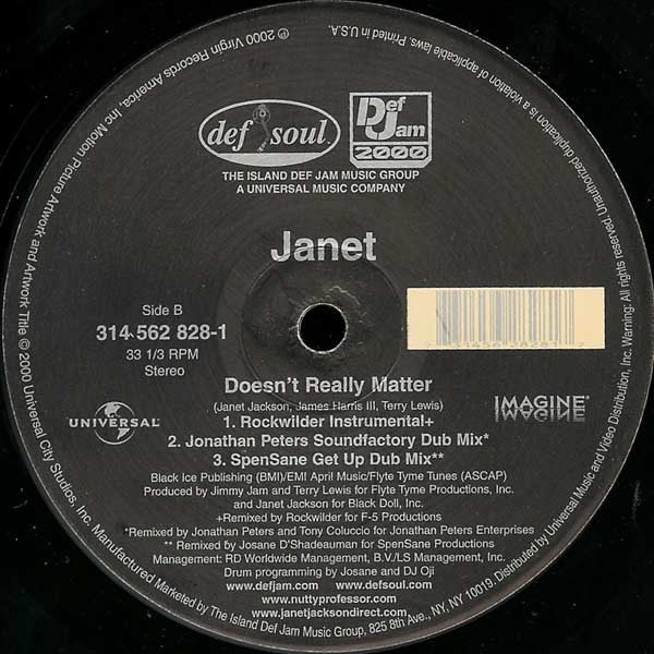 Janet* : Doesn't Really Matter (12")