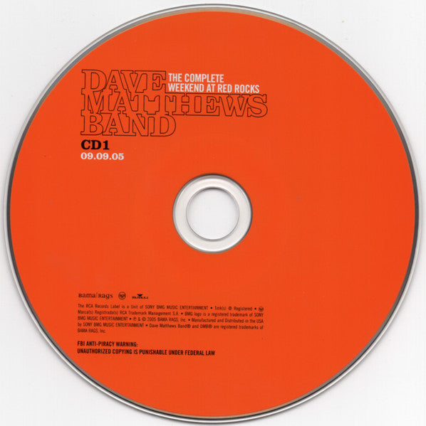 Dave Matthews Band : The Complete Weekend On The Rocks (8xCD + DVD-V)