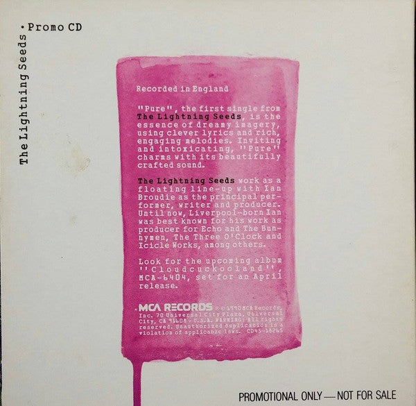 Lightning Seeds : Pure (CD, Promo)