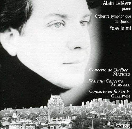the album cover for Mathieu/Addinsel/Gershwin - Piano Concertos