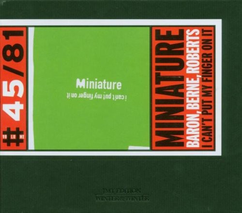the album cover for Miniature - I Can't Put My Finger on It