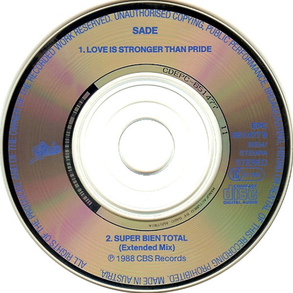 Sade : Love Is Stronger Than Pride (CD, Mini, Single)