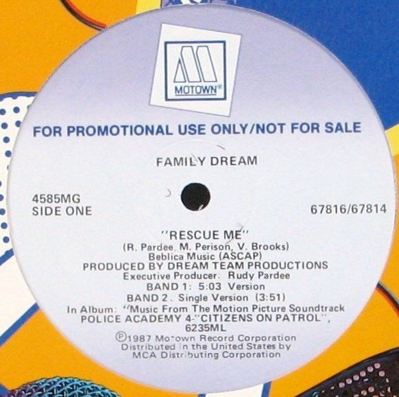 Family Dream : Rescue Me (12", Promo)