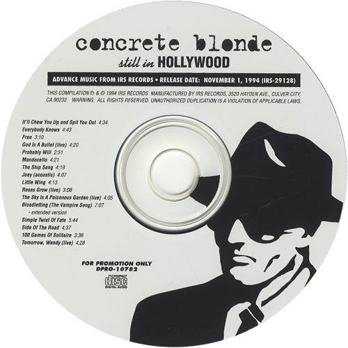 Concrete Blonde : Still In Hollywood (CD, Advance, Comp, Promo)