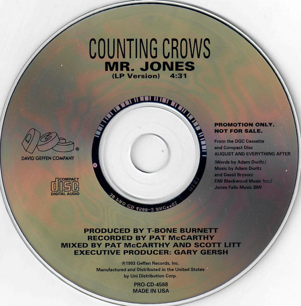 Counting Crows : Mr. Jones (CD, Single, Promo)