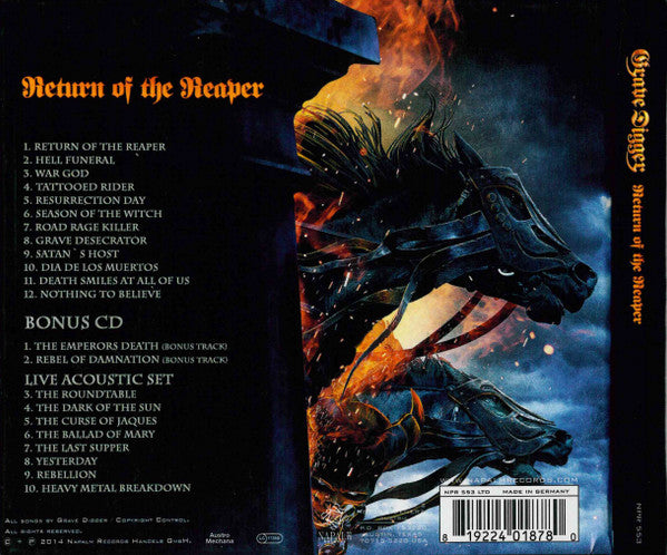 Grave Digger (2) : Return Of The Reaper (2xCD, Album, Ltd, Med)
