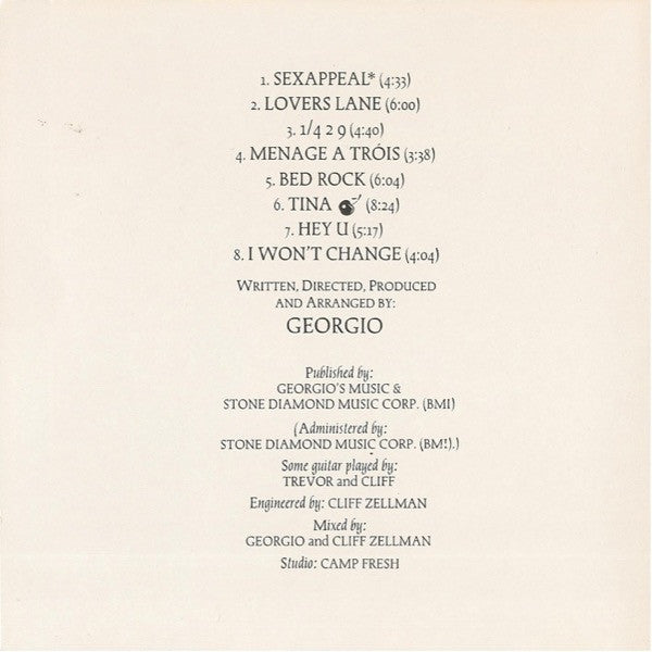 Georgio (2) : Sexappeal (Georgio's Greatest 12" Mixes) (CD, Comp)