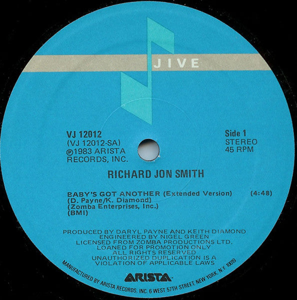 Richard Jon Smith : Baby's Got Another (12", Promo)