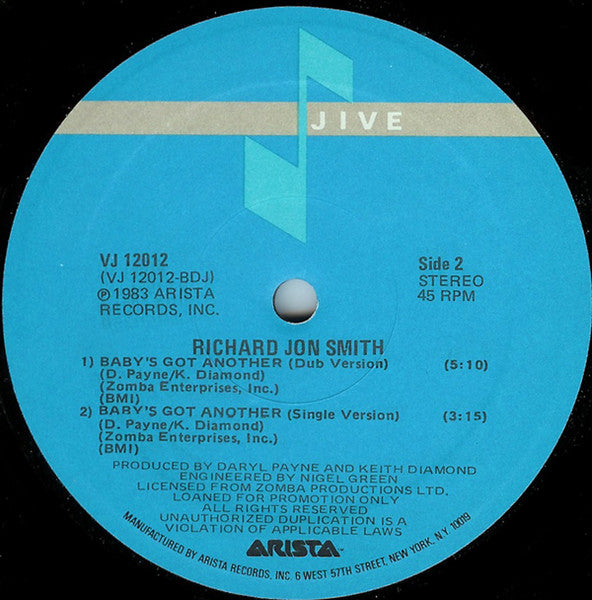 Richard Jon Smith : Baby's Got Another (12", Promo)