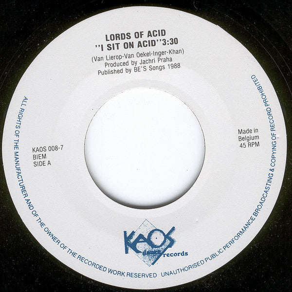 Lords Of Acid : I Sit On Acid (7", Single)