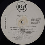 Rick Astley : Giving Up On Love (12", Promo)