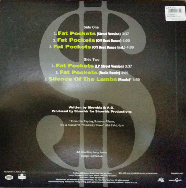 Showbiz & A.G. : Fat Pockets (12", Single, RE)