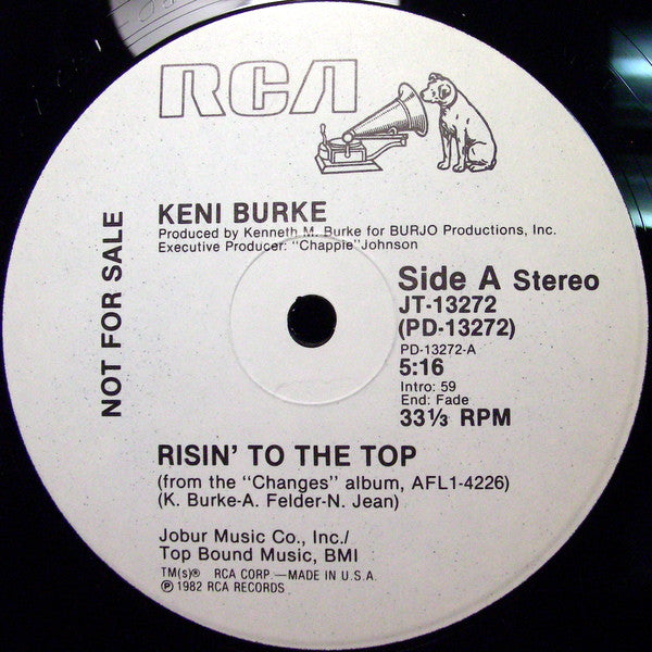 Keni Burke : Risin' To The Top (12", Mono, Promo)