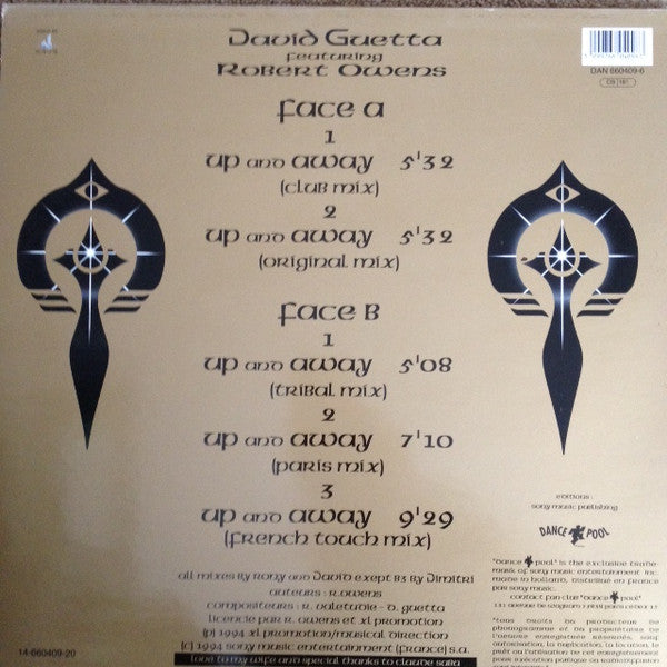 David Guetta Featuring Robert Owens : Up And Away (12", Maxi)