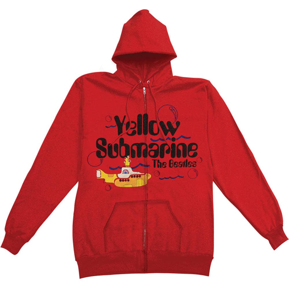 Beatles Bubbles Zippered Hooded Sweatshirt