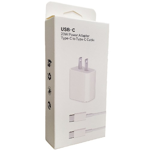 20W PD Combo with Type-C to Type-C Cable and PD Wall Charger