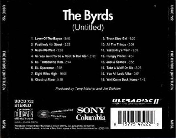The Byrds : (Untitled) (CD, Album, RE, RM, 24 )