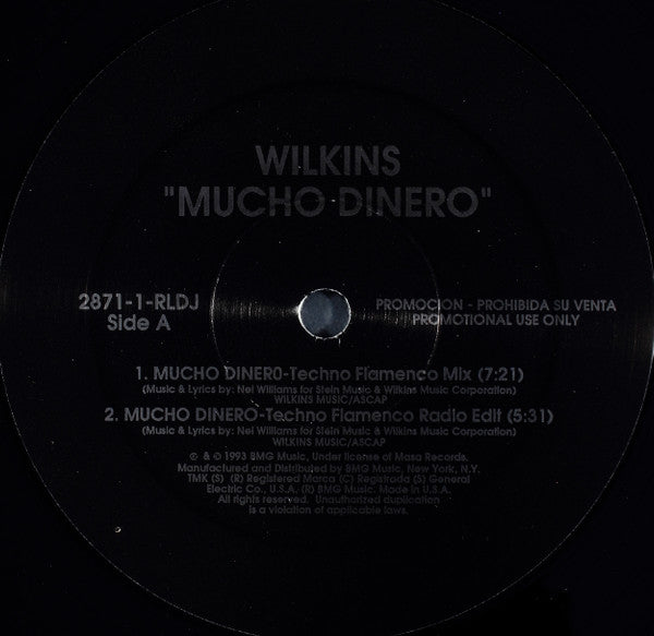 Wilkins : Mucho Dinero (12", Maxi, Promo)