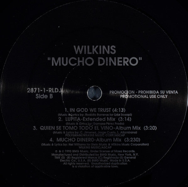Wilkins : Mucho Dinero (12", Maxi, Promo)