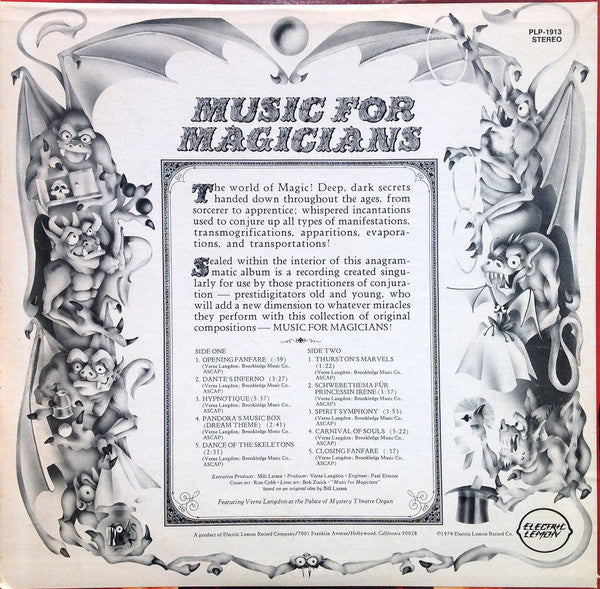 Verne Langdon : Music For Magicians (LP)
