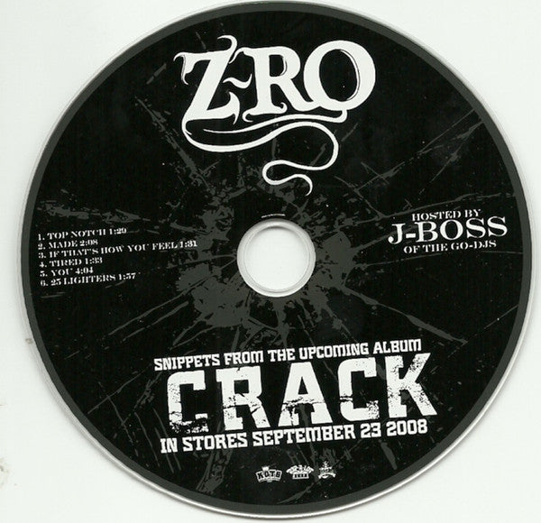 Z-Ro : Snippets From The Upcoming Album Crack (CD, Smplr)