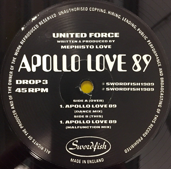 United Force : Apollo Love 89 (12")