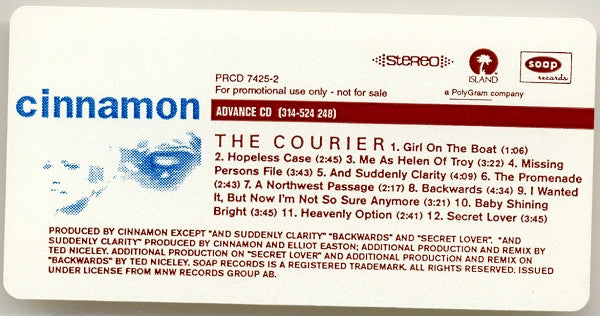 Cinnamon : The Courier (CD, Comp, Promo)