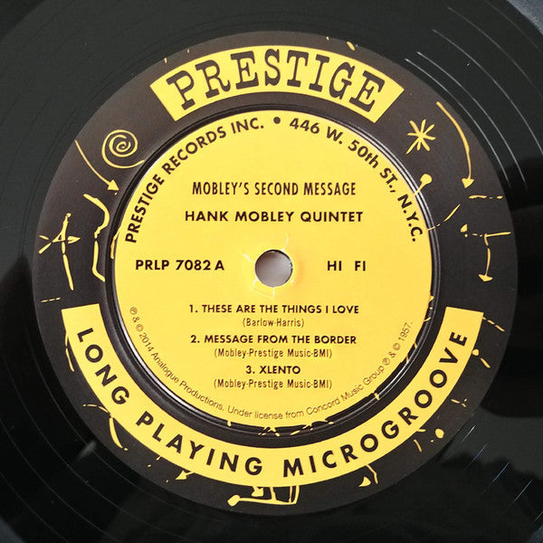 Hank Mobley Quintet* : Mobley's 2nd Message (LP, Album, Mono, Ltd, Num, RE, RM, 200)