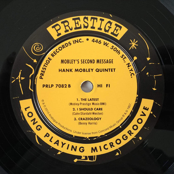 Hank Mobley Quintet* : Mobley's 2nd Message (LP, Album, Mono, Ltd, Num, RE, RM, 200)