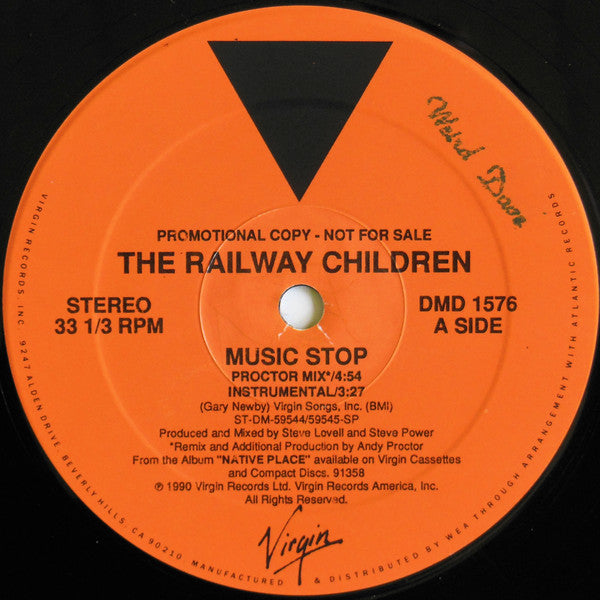 The Railway Children : Music Stop (12", Promo)