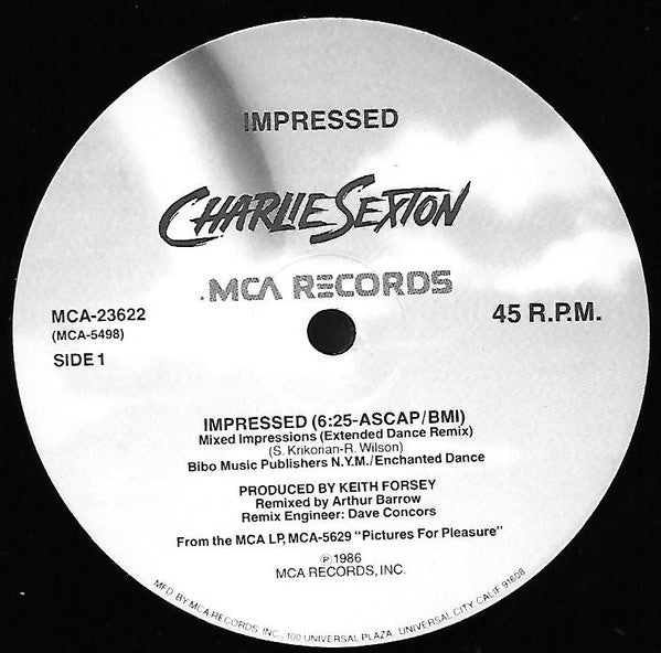Charlie Sexton : Impressed (12", Single)