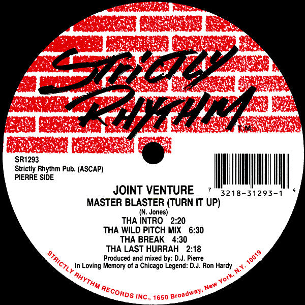 Joint Venture : Master Blaster (Turn It Up) / Somewhere In Space (12")