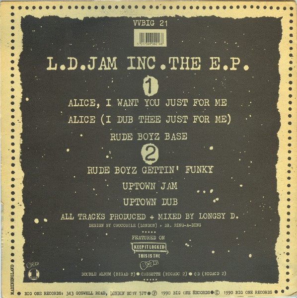 L. D. Jam INC. : The E.P. (12", EP, Ltd)