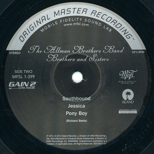 The Allman Brothers Band : Brothers And Sisters (LP, Album, Ltd, Num, RE, RM, S/Edition, 180)