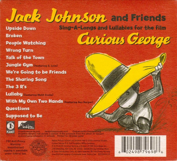 Jack Johnson And Friends* : Sing-A-Longs And Lullabies For The Film Curious George (CD, Album, Dig)