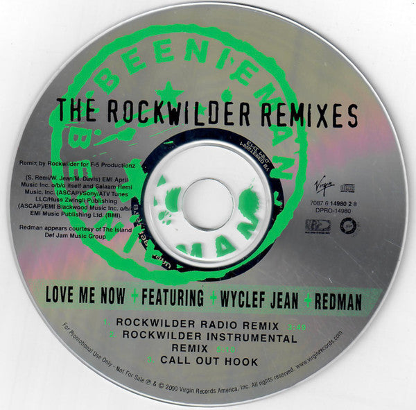 Beenie Man : Love Me Now - (The Rockwilder Remixes) (CD, Single, Promo)