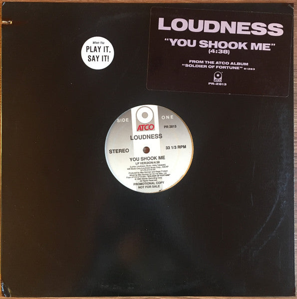 Loudness (5) : You Shook Me (12", Single, Promo)