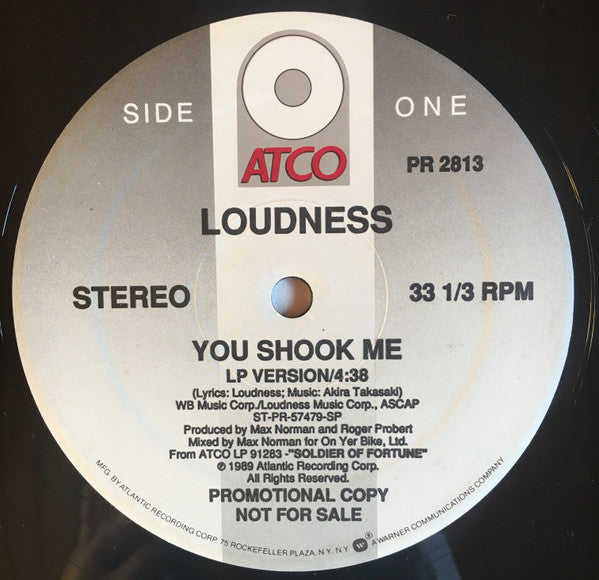 Loudness (5) : You Shook Me (12", Single, Promo)
