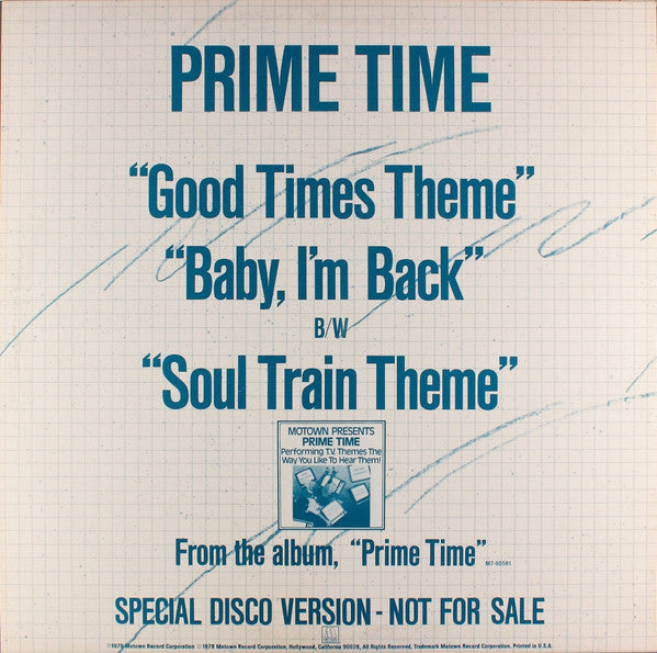 Prime Time (9) : Good Times Theme / Baby, I'm Back / Soul Train Theme (12", Promo)