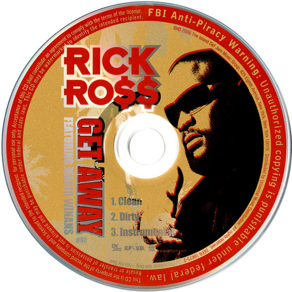 Rick Ross Featuring Mario Winans : Get Away (CD, Single, Promo)