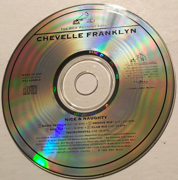 Chevelle Franklyn : Nice & Naughty (CD, Maxi, Promo)