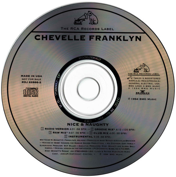 Chevelle Franklyn : Nice & Naughty (CD, Maxi, Promo)