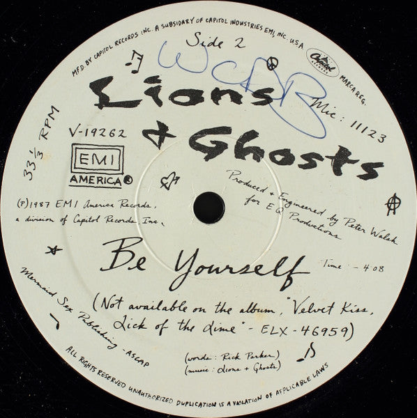 Lions + Ghosts* : Mary Goes Round (12")