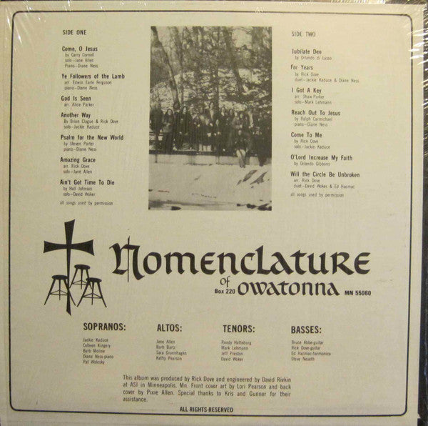 Nomenclature (2) : Let Us Sing Unto The Lord (LP, Album)