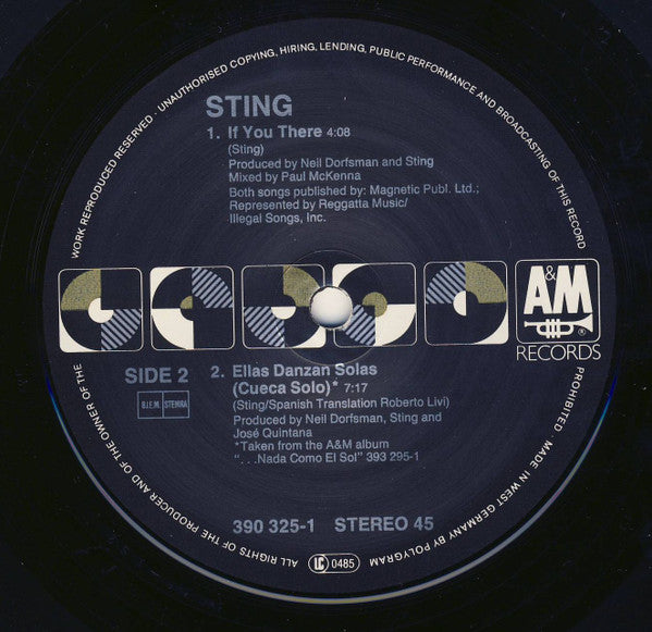 Sting : They Dance Alone (12", Single)
