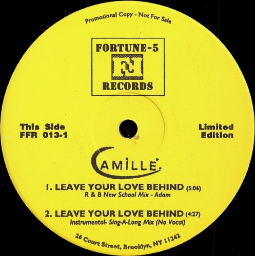 Camillé : Leave Your Love Behind (12", Maxi, Ltd, Promo)