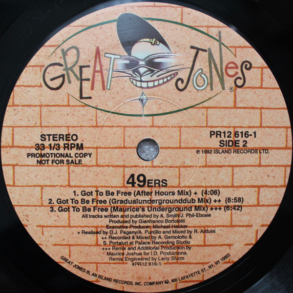 49ers : Got To Be Free (12", Promo)