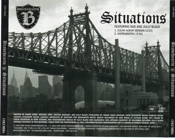 Bravehearts : Situations(CD, Single)