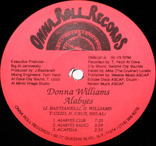 Donna Williams : Alabyes (12")